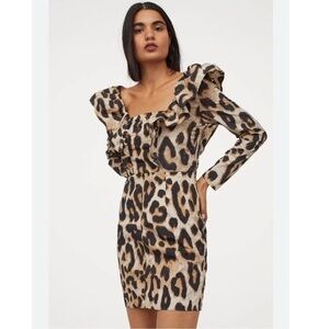 H&M Leopard Print Mini Dress